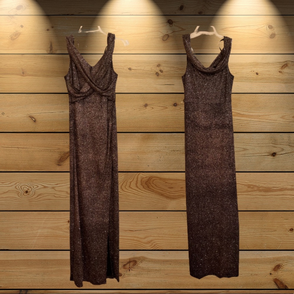 Windsor Chocolate Glitter Formal Dress